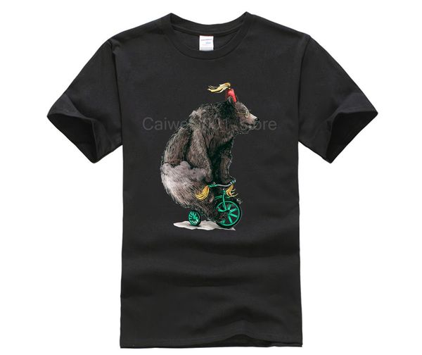 

fashion t shirt 100% cotton 2019 novelty fashion funny men print bear lifestyle design t shirt good quality casual for mans