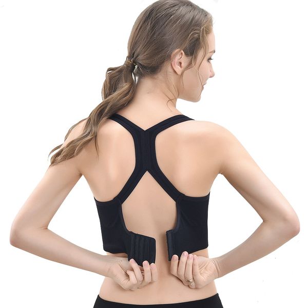 

спорт нижнее белье top для фитнес йога бюстгальтер женский nylon solid stretch cozy регулируемая спинка пряжка gym спортивный бюстгальтер пл, White;black