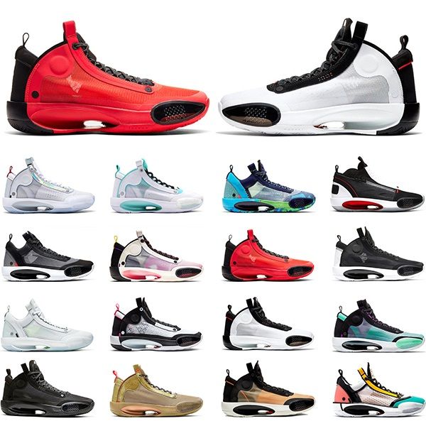 

jumpman basketball shoes 34 xxxiv bayou boys black cat blue void crispy infrared red orbit 34s mens trainers sports sneakers runners, White;red