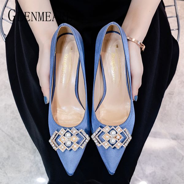 

women wedding shoes high heels silk brand metal decoration women shoes female bridesmaid fashion new arrival large size, Black