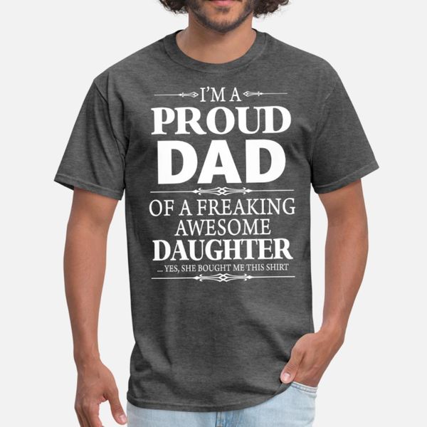 

proud dad t shirt men printed short sleeve crew neck formal anti-wrinkle basic summer pictures shirt