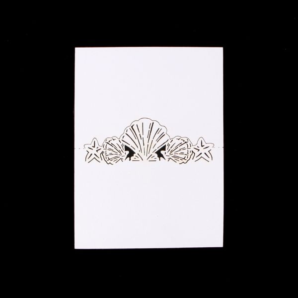 

50pcs wedding party table name place cards favor decor shell shape prom favors h4gd