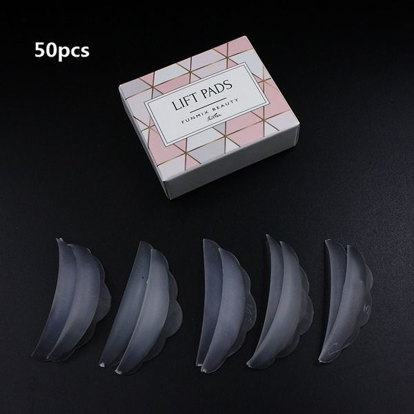 

funmix recycling 50/30/10pcs/box 3d silicone eyelash perm pad shield lifting tool for makeup applicator tools