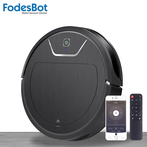 FodesBot X750S aspirapolvere robot ninja scuro APP controllo wifi spazzata mop bagnato tappeto grande pattumiera navigazione automatica serbatoio acqua