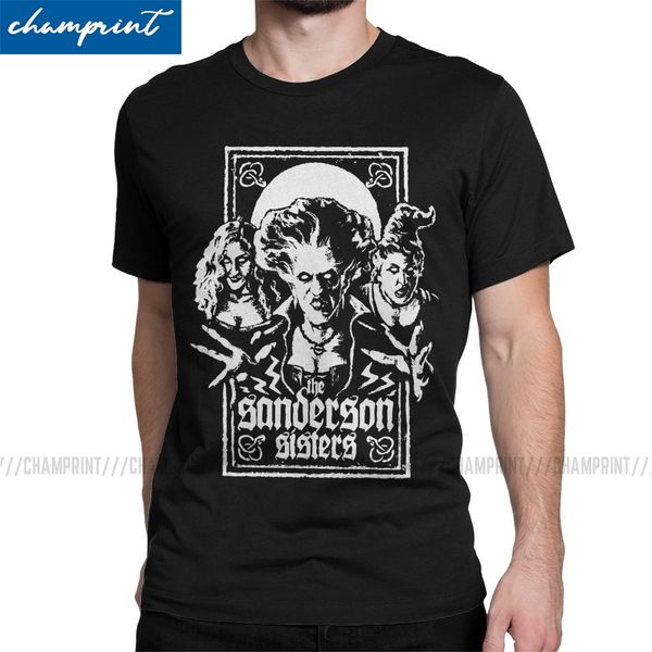 

men's sistaaahs t shirt hocus pocus sanderson sisters halloween witch cotton clothes cool crewneck tee shirt gift idea t-shirts