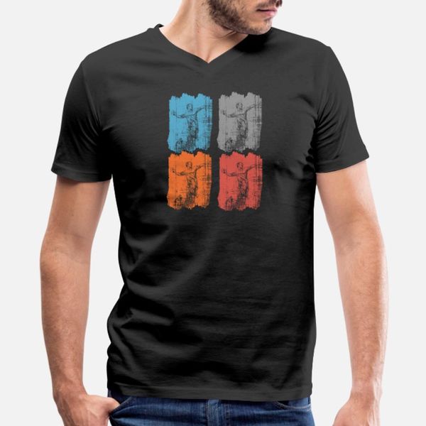 

handball retro t shirt men printing 100% cotton s-xxxl normal gift casual summer natural shirt
