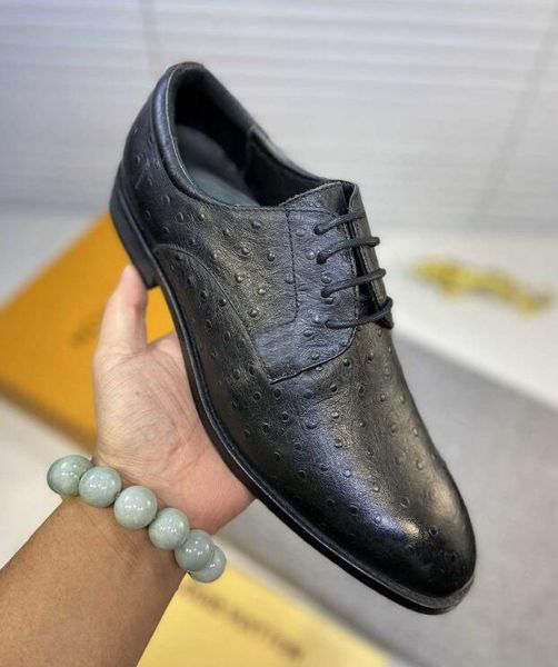 

original box] brand new louise mens casual oxfords business dress drive cow leather wedding walk shoes size 38-44, Black