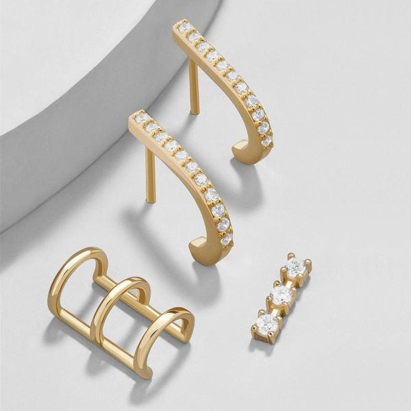 

new fashion gold color stud earring for women 2020 bohemian crystal geometric small earring set female party jewelry accessories, Golden;silver