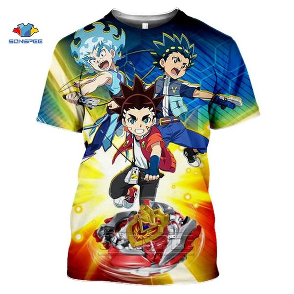 

beyblade burst evolution anime summer men homme 3d print shirts graphic anime horror men clothing