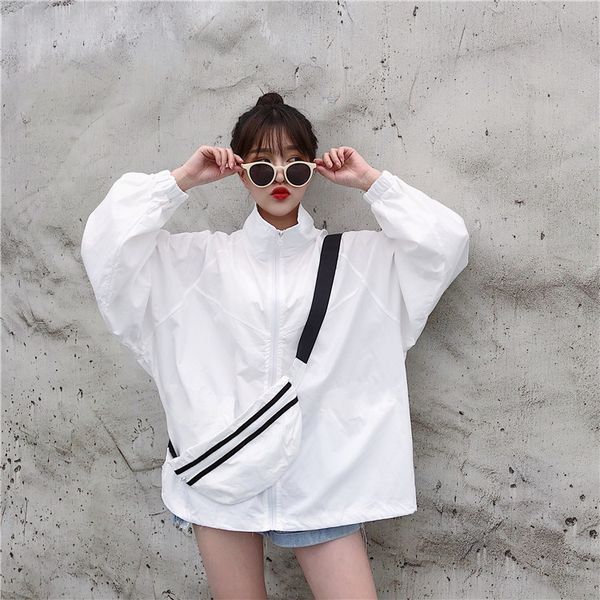 

women basic jackets female zipper pockets casual long sleeves coats autumn hooded jacket two tone windbreaker jacket, Black;brown