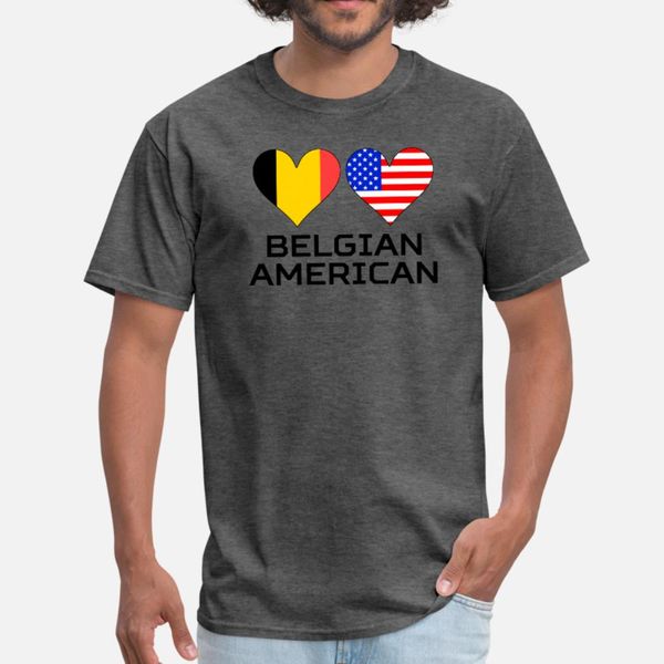 

belgian american hearts t shirt men designer tee shirt o neck letters sunlight breathable summer outfit shirt
