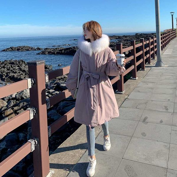 

women's down & parkas 2021 winter fashion solid jacket women cotton padded coat hooded warm thickness outwear, Black