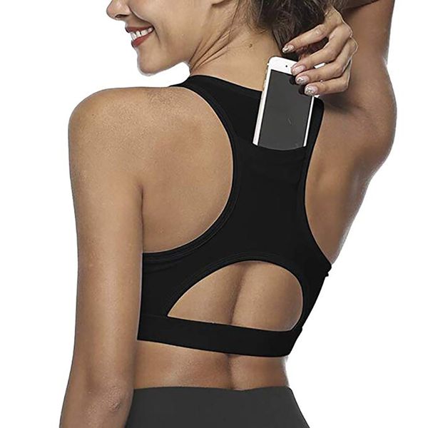 

women wire-adjustable quick dry padded sports bra fitness sport breathable brassiere push up seamless running yoga bra, White;black