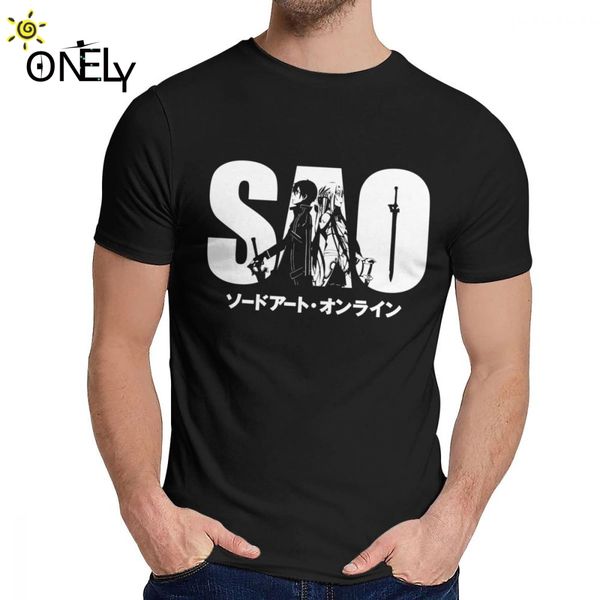 

for man t-shirt sword art online sao anime asuna yuuki soft streetwear man's o-neck vintage t-shirt