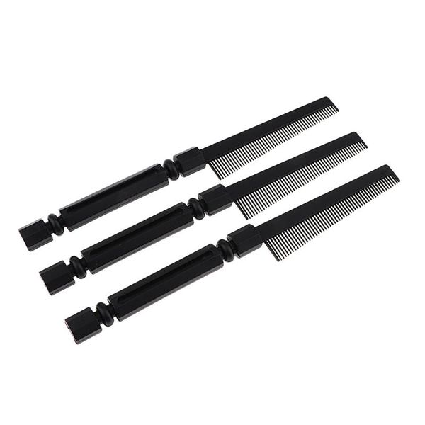 

hair brushes 3pcs fine tooth hairdressing combs set with oblique teeth & round comfort handle, salon cutting styling barber, Silver