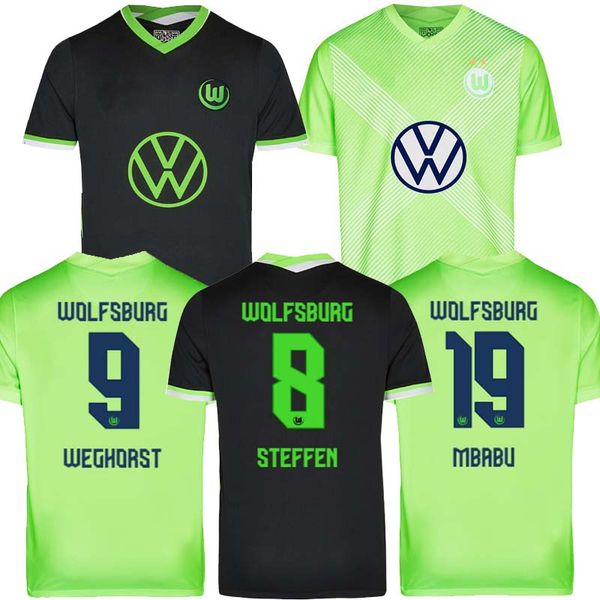 

2020 2021 men vfl wolfsburg soccer jersey kids kit weghorst arnold 20 21 malli brekalo mehmedi away away guilavogui xaver set football shi, Black;yellow