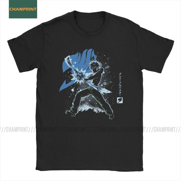 

the ice magic fairy tail t-shirt for men natsu dragneel lucy erza scarlet anime cotton tees short sleeve t shirt 4xl 5xl