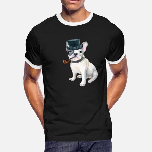 

frenchie french bulldog hat pipe dogs in t shirt men fitness tee shirt size s-3xl basic solid fitness funny casual summer style letter