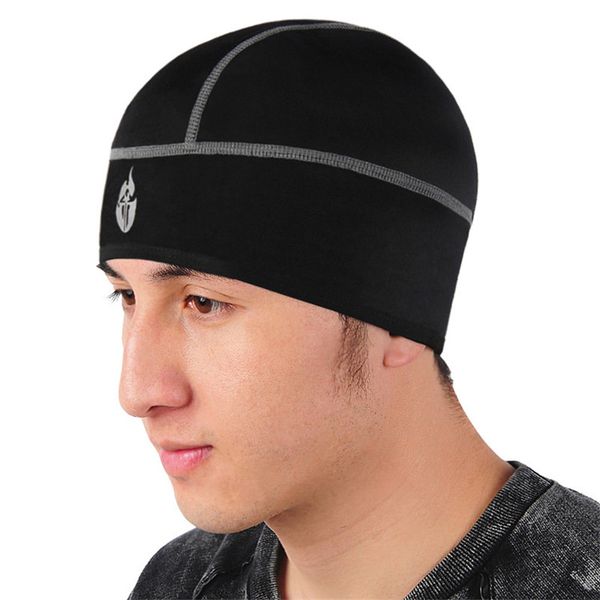 

man winter windproof fleece cycling cap running skiing motocycle riding head hat woman mtb bike cycling headwear, Black