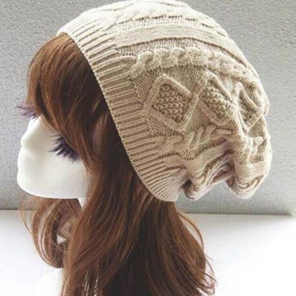

winter women hat casual twist beanie warm knitted wool cap lady ear protection hats caps, Blue;gray