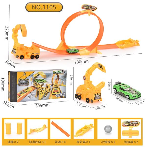 

alloy car ejection track toys simulation roller coaster toys children diy assemble track racing toys kid boy gifts