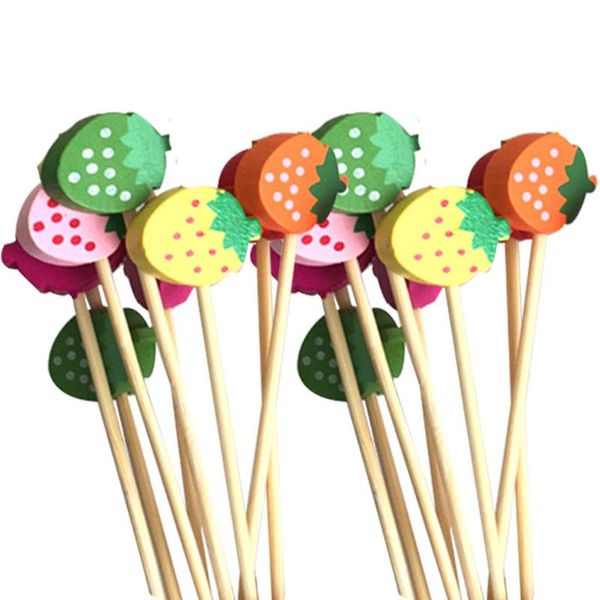 

shaped pearl skewers toothpick cocktail dessert skewers fork wooden fruit 12cm pcs bamboo fruit appetizer frui 100 strawberry ybvyd