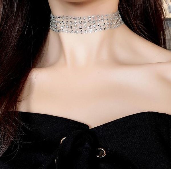 

Collar Necklace Senior Sequins Shiny Woman Girl Exquisite Short Necklace Fashion Jewelry Popular Gifts Sexy Invisible
