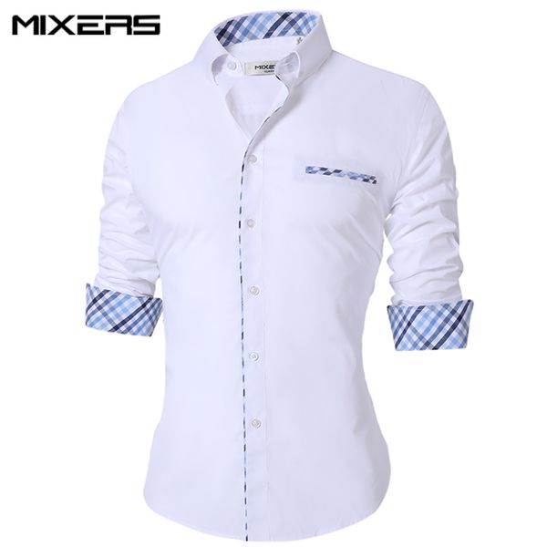 

men's casual shirt regular fit casual shirt men long sleeve big size breathable office dress shirts men, White;black