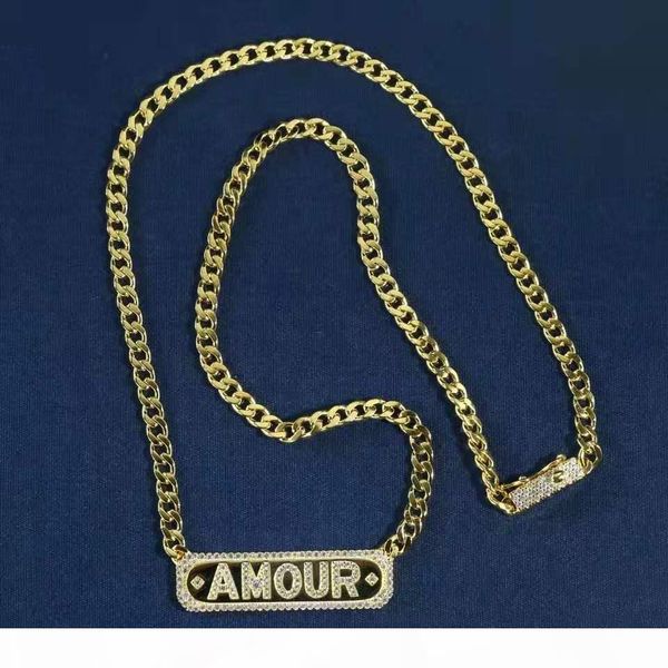 

europe and america popular fashion women necklace yellow gold plated cz letter necklace for girls women nice gift for friend, Silver