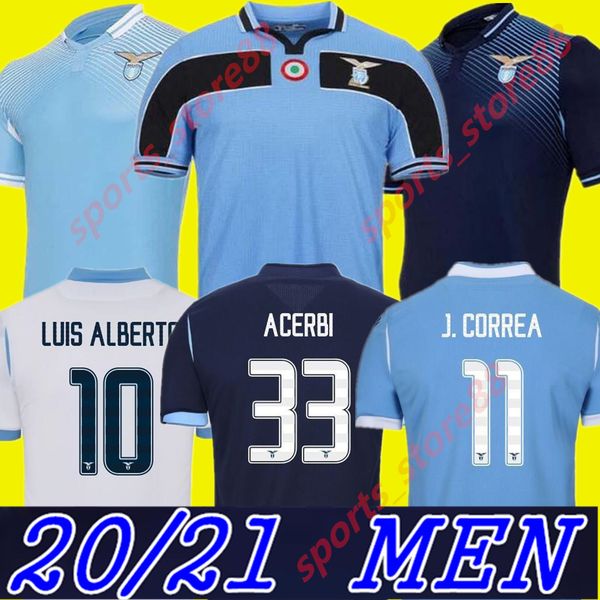 

20 21 лацио футбол джерси jony ss acerbi 2020 2021 футбол рубашка луис alberto camiseta неподвижен сергей трико j.correa maglia да калсио, Black;yellow