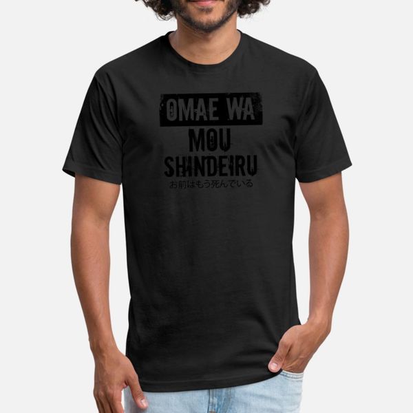 

japanese anime omae wa mou shindeiru t shirt men customize 100% cotton crew neck basic solid interesting building spring autumn shirt