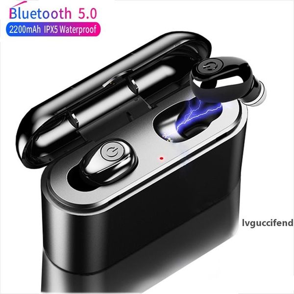 

x8 tws bluetooth true wireless headset, bluetooth headset, mini waterproof tws headset with 2200mah external battery for all iphones