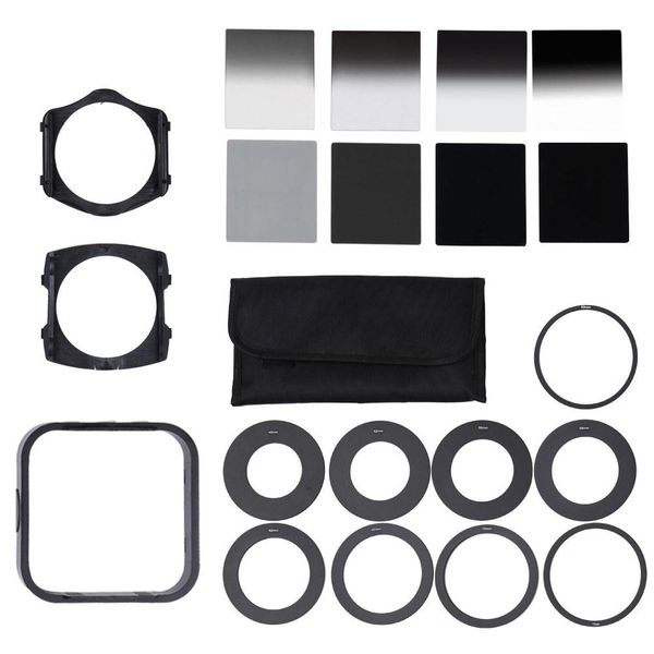 

cgjxsuniversal neutral density nd2 4 8 16 filter with 49 -82mm adaptor ring for cokin p set slr dslr camera lens p