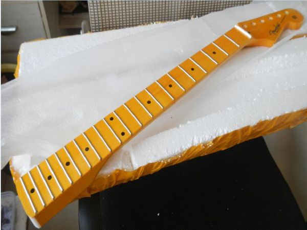 

new st electric guitar neck 21 fret in yellow maple wood -17-11