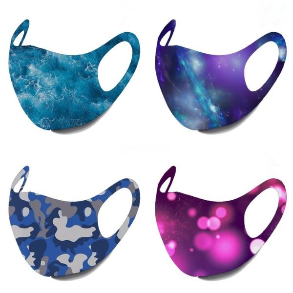 

2020 funny face mask reusable cartoon print designer dustproof mask ultraviolet-proof washable running riding bike protective mask#41#264