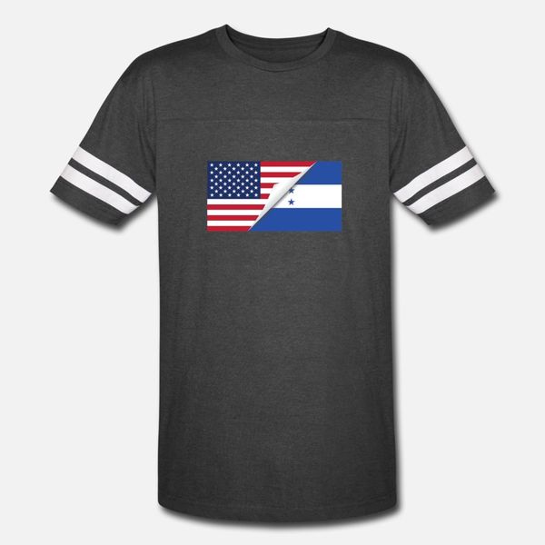 

half american half honduran flag t shirt men knitted tee shirt plus size 3xl male sunlight comfortable summer formal shirt
