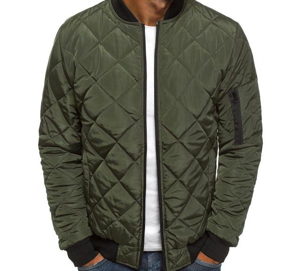 

stylish men's long sleeve argyle parkas pure color winter warm soft casual zipper jacket coat outwear clothes plus size 3xl, Black