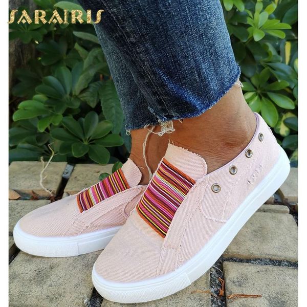 

sarairis 2020 новая мода большой размер 43 платформа денима обувь женщина flats резинка удобная мокасины квартиры женский, Black