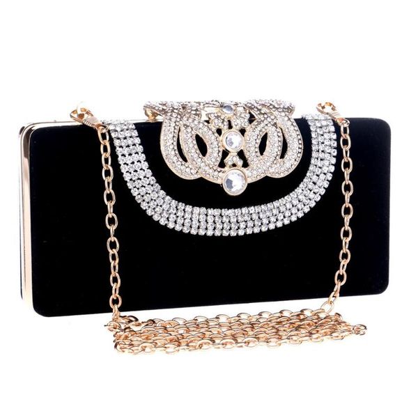 

evening bags suede bag ladies fashion banquet crown clutch