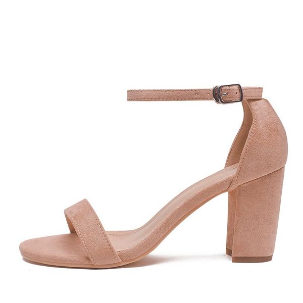 

elasabettang classic black heels ankle strap summer gladiator sandals shoes for women sapatos femme sandalias chunky heels shoes