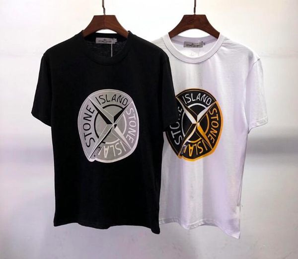 

stone g head island brand t-shirt brand luxury t-shirt classic chest big logo pattern clothing men's fashion quality sale, White;black