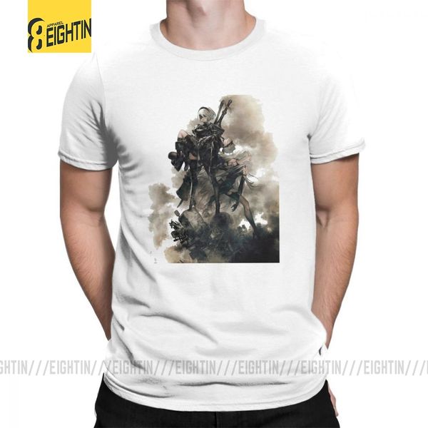 

nier automata t-shirts action adventure game short sleeved round collar mens tees summer marvellous pure cotton t shirts