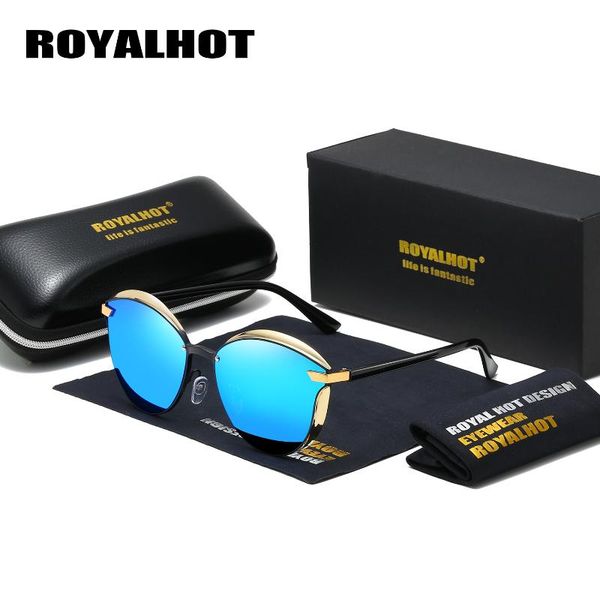 

sunglasses royal women men polarized alloy quality oval frame driving sun glasses shades oculos masculino male 900123, White;black