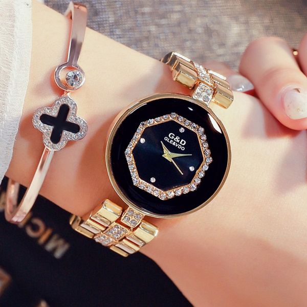 

new 2020 fashion casual 100% real p clock bracelet watch women watches women's quartz wrist watch, Slivery;brown