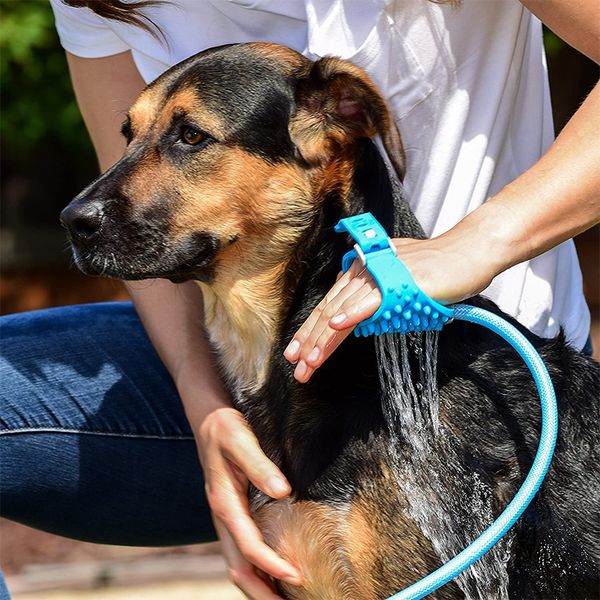 

pet bathing tool shower sprayer 8.2ft bathtub scrubber outdoor washing grooming massage for dog cat horse grooming tool dhl free