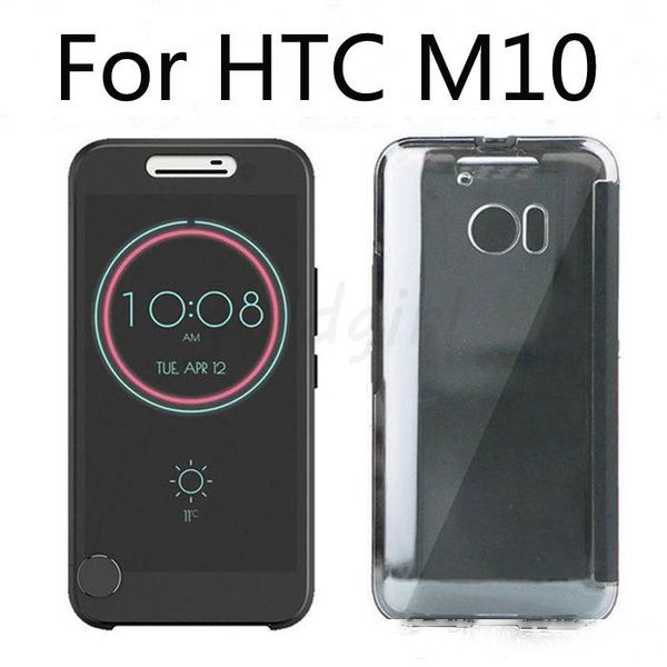 

dhl luxury flip dot matrix view smart sleep wake cover case for htc one m10 10