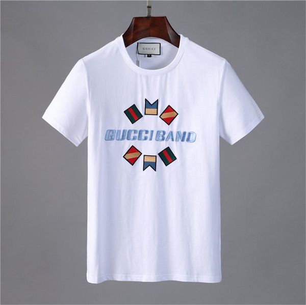 

fashion t shirt letter print cotton o-neck short sleeves t-shirt g summer male casual men designers hip hop rock tees, White;black