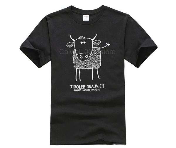 

100% cotton fashion summer mens t shirt tiroler grauvieh kids short sleeve t shirt new fashion trend