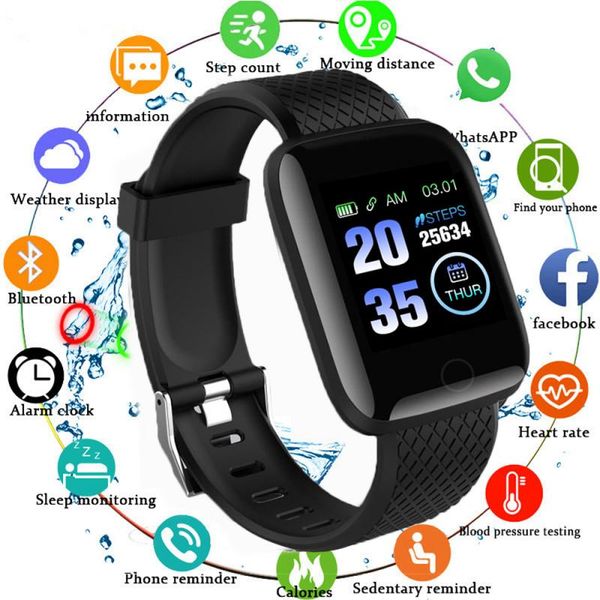 

116 plus smart watch bracelet multifunctional pedometer smart bracelet ip67 heart rate fit bit smart d13 sport digital watches