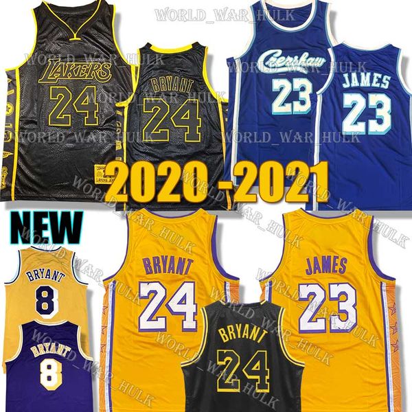 

24 8 33 bryant jersey los lebron 23 james angeles lakers jerseys ncaa lower merion college 2020 2021 new men youth kid basketball, Blue;black